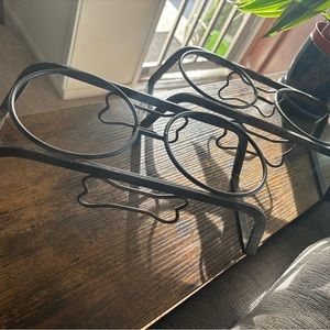 Dog dish Food And water Bowl Holder Metal Hand made Rustic